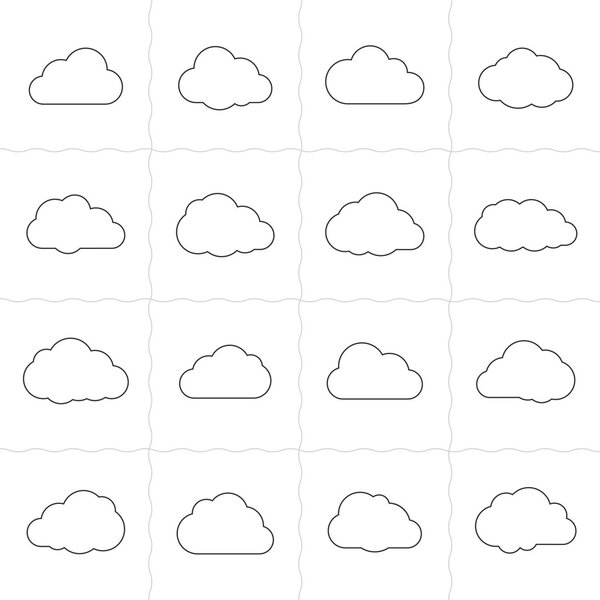 Коллекция облачных форм
