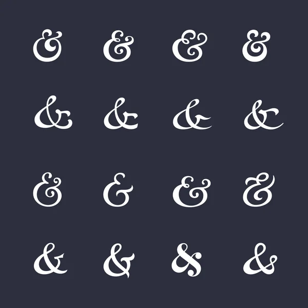 Ampersand collection — Stock Vector