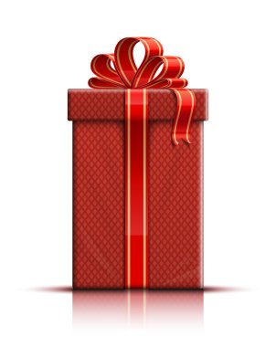 kurdele ile kırmızı giftbox