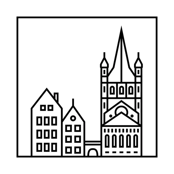 Cityscape pictogram — Stockvector