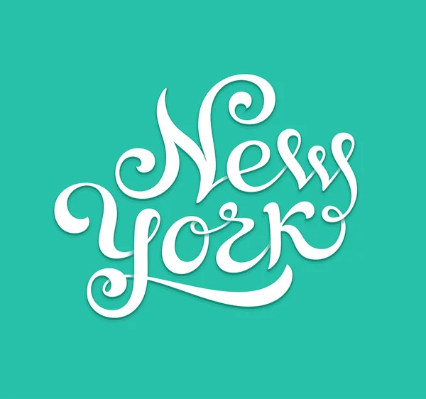 New York hand lettering — Stock Vector