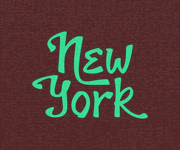 New York hand lettering — Stock Vector