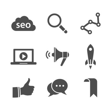 Arama Motoru Optimizasyonu Icon set