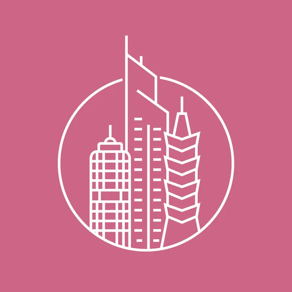 Cityscape pictogram — Stockvector