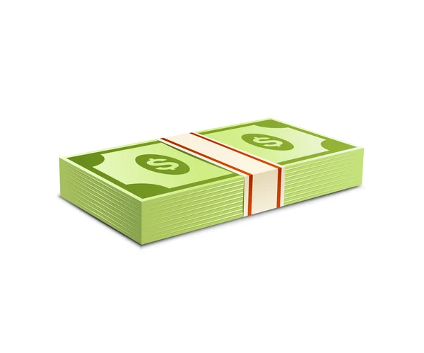 Packs--dollars-money — Stockvector