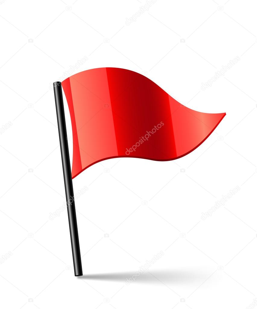 Vector Red Flag — Stock Vector © frbird #79049808