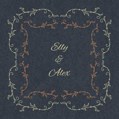 Düğün davetiyesi.