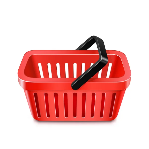 Red shopping basket — Stock Vector