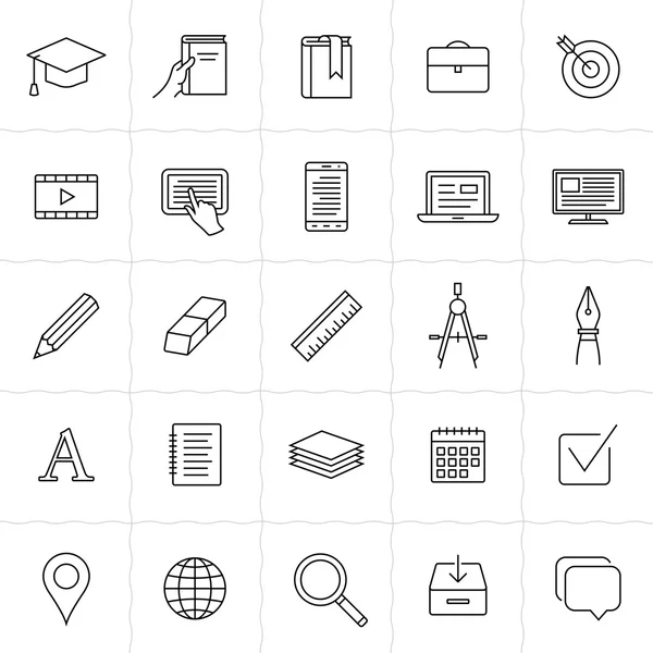 Conjunto de iconos de educación — Vector de stock