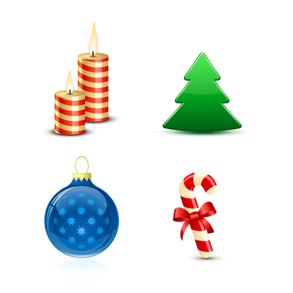 Iconos de vector de Navidad — Vector de stock