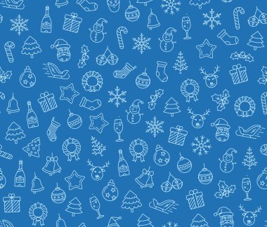 Neşeli Noel vektör seamless modeli