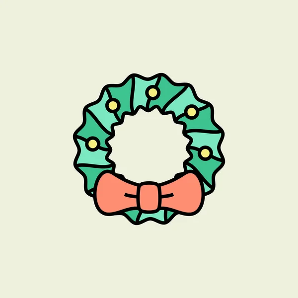 Різдвяна ікона - вінок — стоковий вектор
