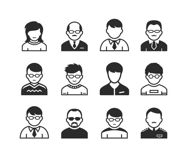 Gebruikers avatar pictogrammen — Stockvector