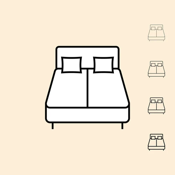 Vector icon of bed — Stock Vector