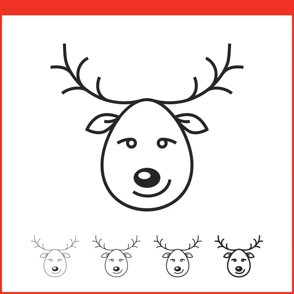 圣诞节图标-圣克劳斯驯鹿 — 图库矢量图片