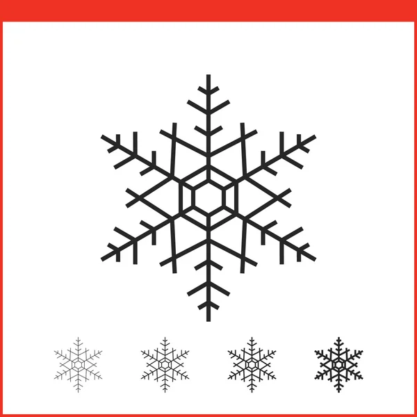 Navidad copo de nieve icono — Vector de stock