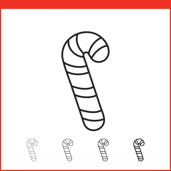 Karácsonyi candy cane ikon — Stock Vector