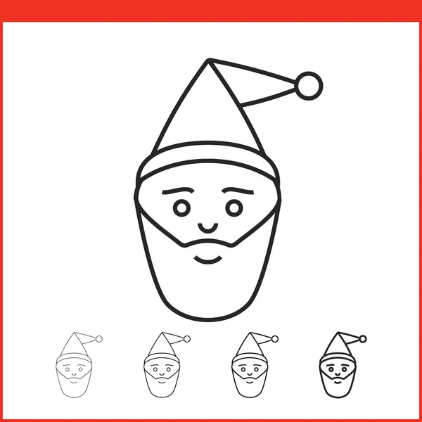 Kerstmis pictogram Santa Claus — Stockvector