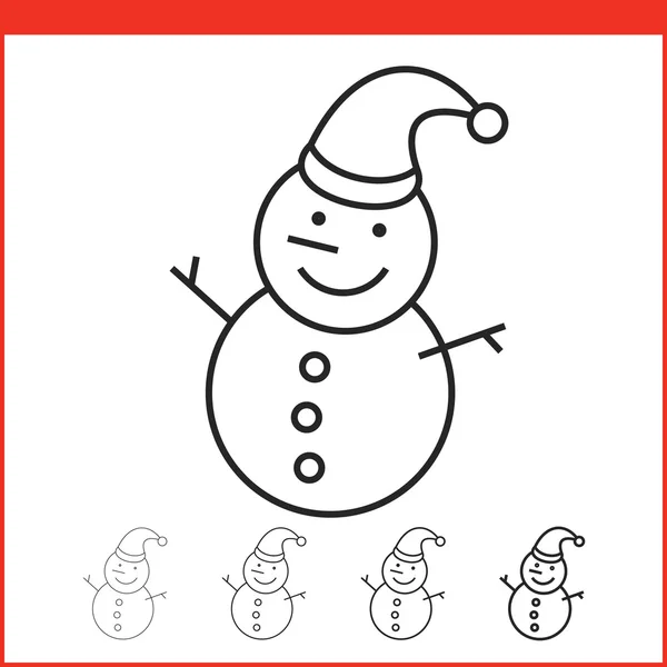 Икона снеговика — стоковый вектор