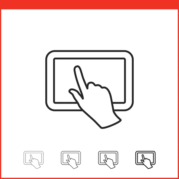 Vector pictogram van tablet pc — Stockvector