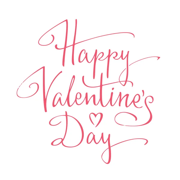 Felice giorno di San Valentino lettering — Vettoriale Stock