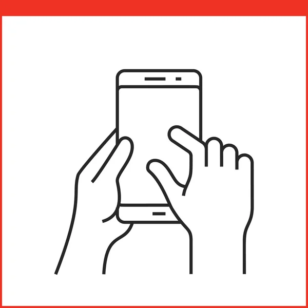 Smartphone gebaar pictogram — Stockvector