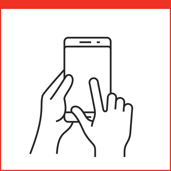 Smartphone gebaar pictogram — Stockvector