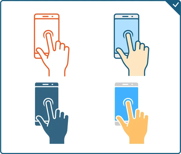 Icône geste Smartphone — Image vectorielle