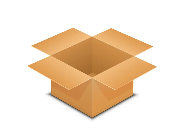 Otevřený box balicího papíru — Stockový vektor