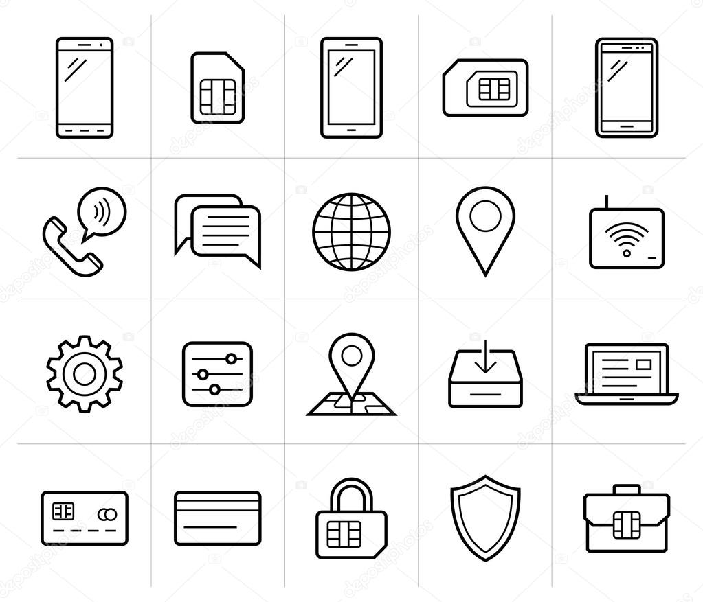 Mobile network operator icons
