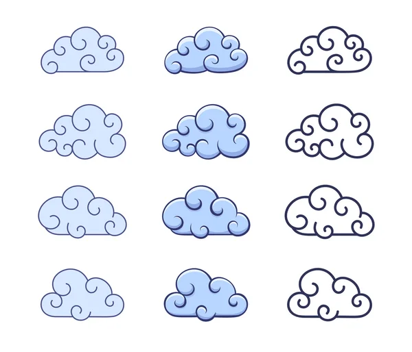 青い空の白い雲 — ストックベクタ