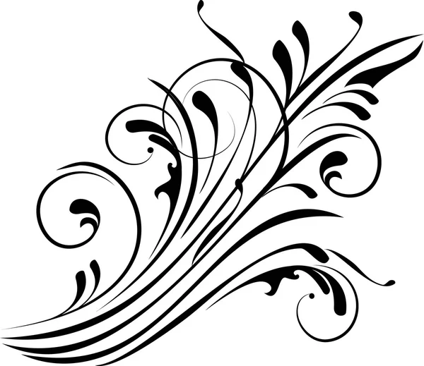 Rama de borde floral — Vector de stock