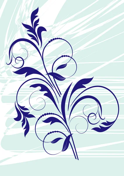 Rama de borde floral — Vector de stock