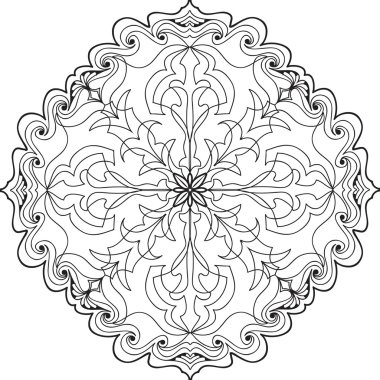 Elle çizilmiş Mandala arka plan.