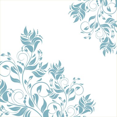 Dekoratif şubesi ile çiçek arka plan. 