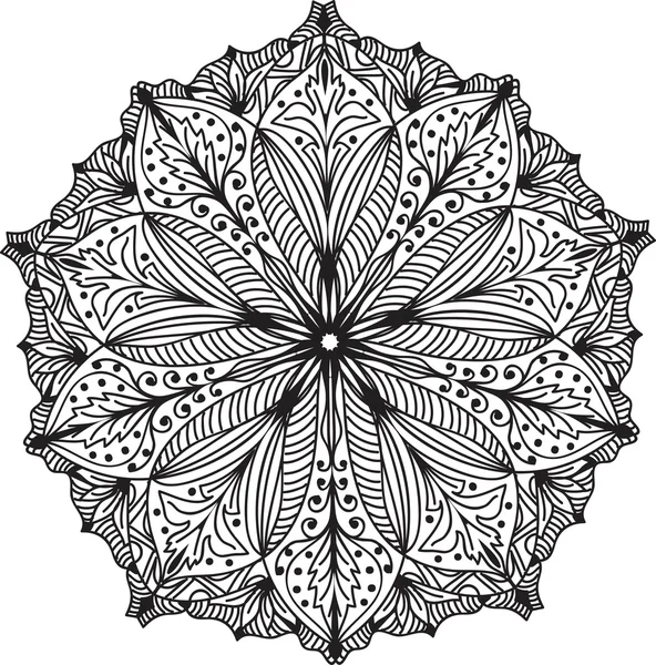 Handritad Mandala bakgrund. — Stock vektor