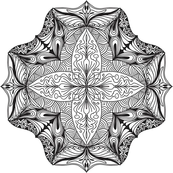 Fond Mandala dessiné à la main . — Image vectorielle