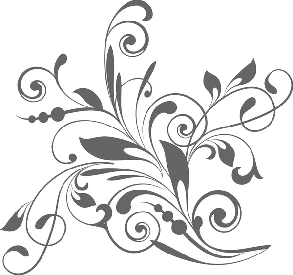 Floral achtergrond met decoratieve branch. — Stockvector