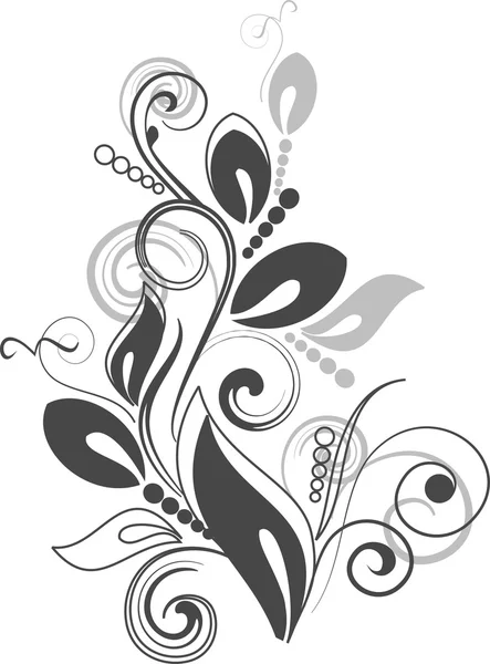 Floral achtergrond met decoratieve branch. — Stockvector