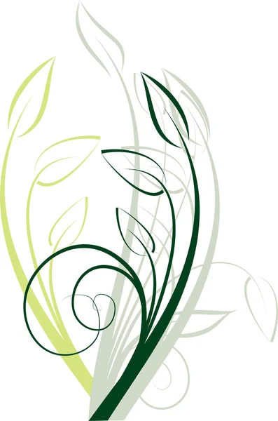 Floral achtergrond met decoratieve branch. — Stockvector