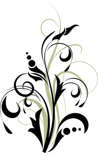 Floral background with decorative branch. — Stock Vector