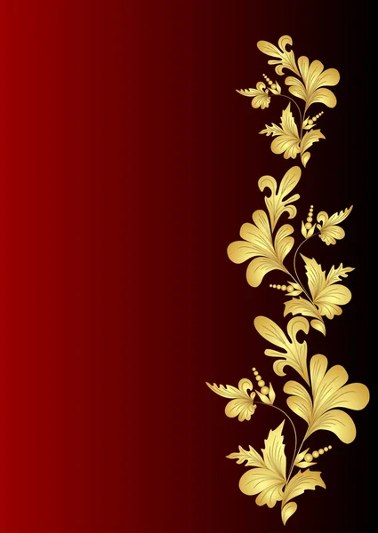 Fondo floral con rama decorativa . — Archivo Imágenes Vectoriales
