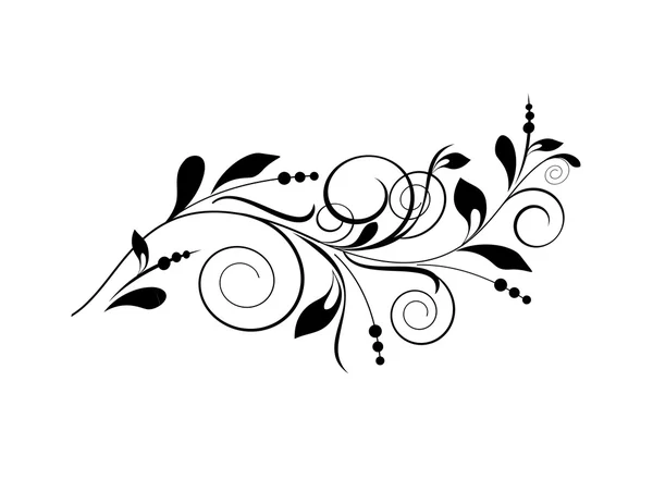 Floral with decorative branches — Stock Vector