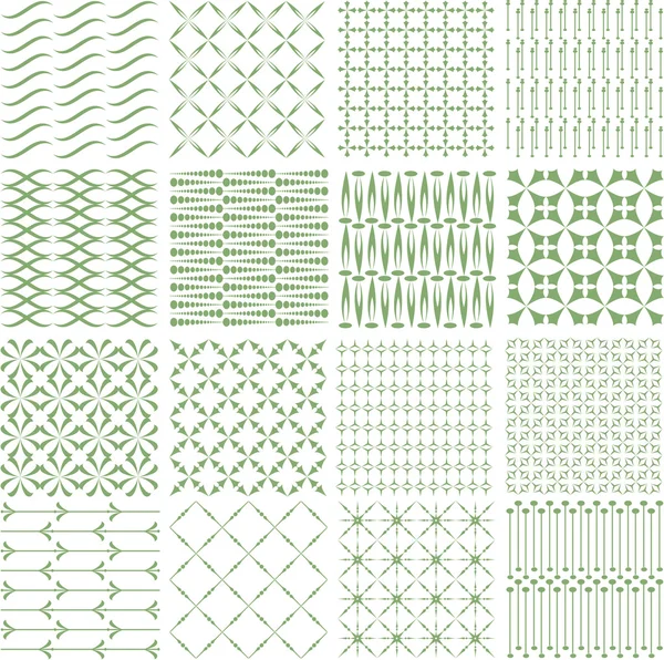 Ensemble de motifs géométriques monochromes — Image vectorielle