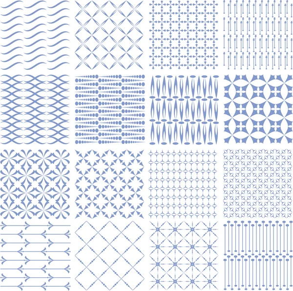 Set di modelli geometrici monocromatici — Vettoriale Stock