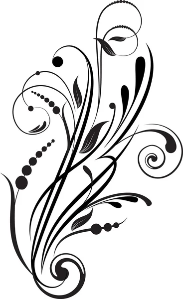Floral bakgrund med dekorativ gren. vektor illustration. — Stock vektor