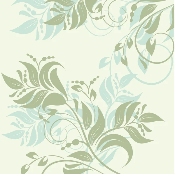 Floral background with decorative branch. Vector illustration. — Stock Vector