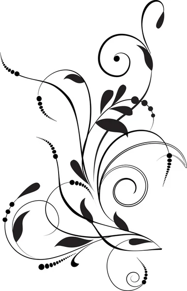 Floral achtergrond met decoratieve tak. vectorillustratie. — Stockvector