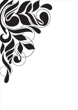 Soyut eğri arka plan. Dekoratif köşe. Vektör çizim.