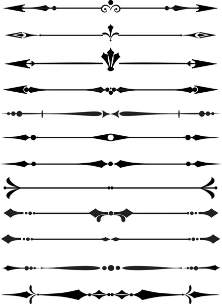 Set dekorativer kalligrafischer Elemente für editierbares Design. — Stockvektor